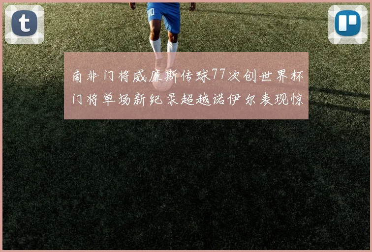 南非门将威廉斯传球77次创世界杯门将单场新纪录超越诺伊尔表现惊艳